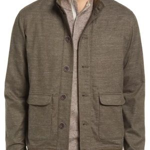 NWT Johnnie-O Bronson Button Bomber Jacket In Pine Men’s Size Large $298